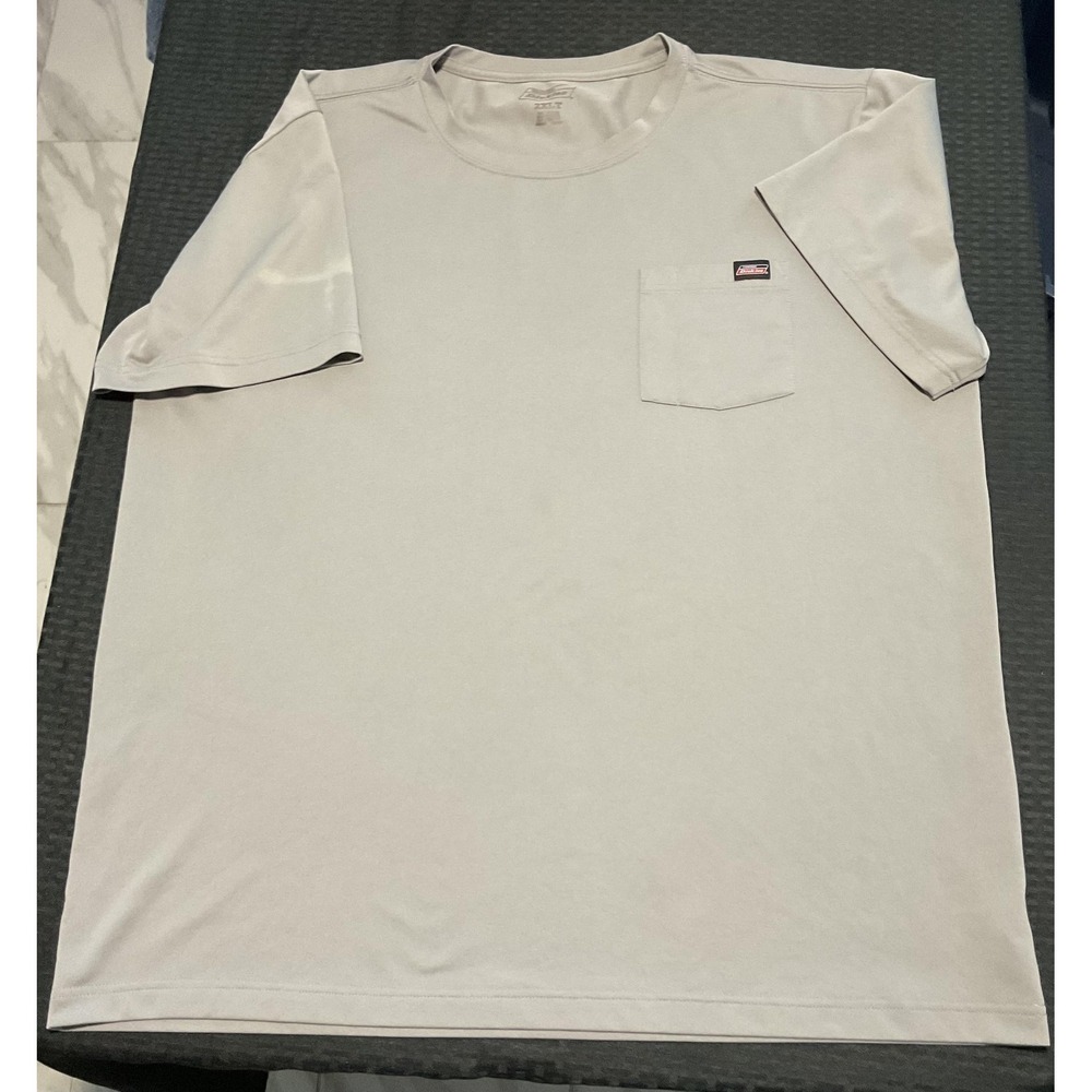 Dickies Shirt‎ Mens 2XLT Gray Tagless Pocket Work Tee Crew Neck Short Sleeve
